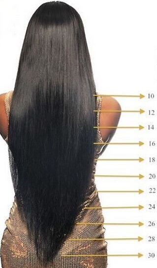 Silk straight hair length