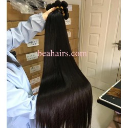 Stock 30 inch Brazilian virgin silk straight bundles ON SALE NOW