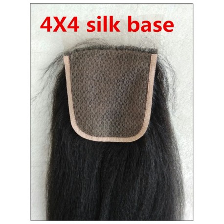 Indian remy italian yaki silk base closure