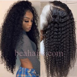 Pre-plucked Brazilian virgin kinky Curly 360 frontal lace wig-[DC555]