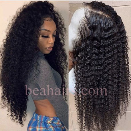 Pre-plucked Brazilian virgin Deep Curly 360 frontal lace wig-[DC555]