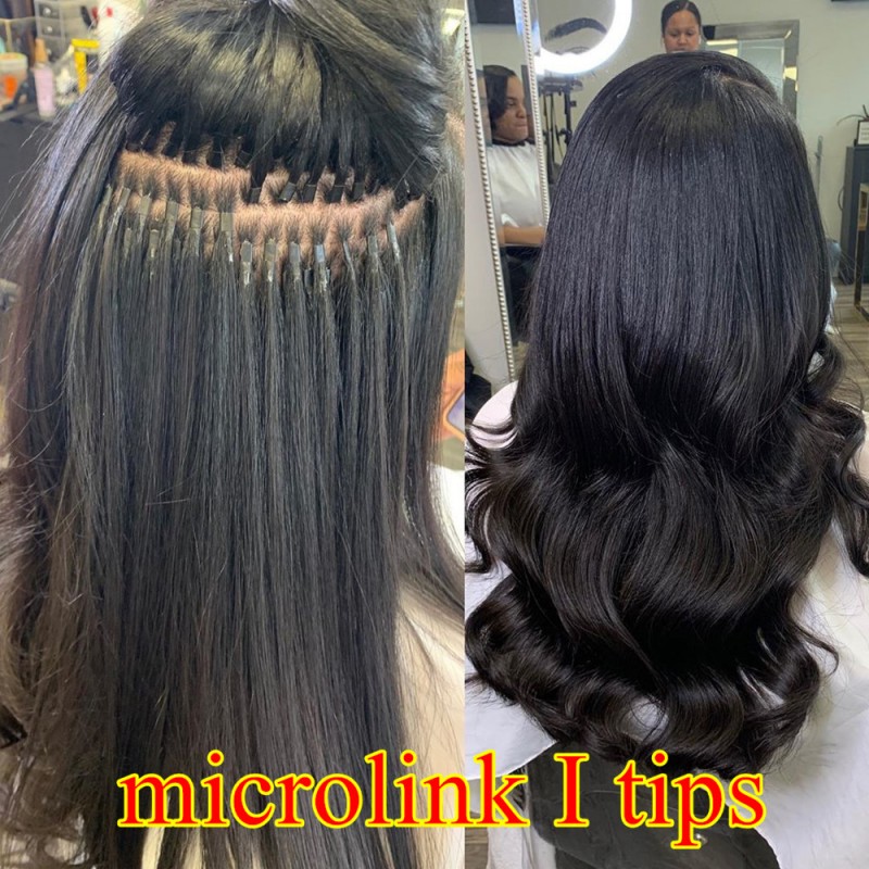 10A grade virgin human hair wholesale microlink I tips hair extensions