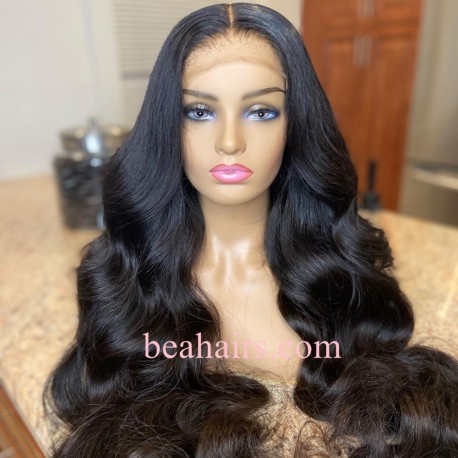 Stock body wave 5*5 HD skin melt lace closure wig--HD002