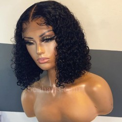Middle or Side parting daily curly bob 5*5 HD lace closure wig--HD007