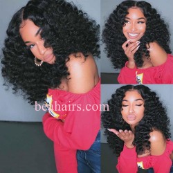 Stock beach wave 5*5 HD skin melt lace closure wig--HD009