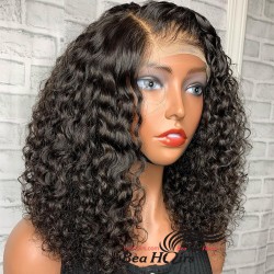 Side parting beach curl bob 5*5 HD lace closure wig--HD107