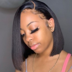 Summer BOB style--brazilian virgin silk straight full lace wig--BOB222