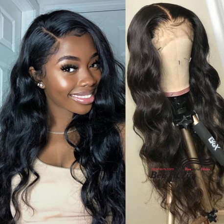 Stock loose body wave 5*5 HD skin melt lace closure wig--HD003