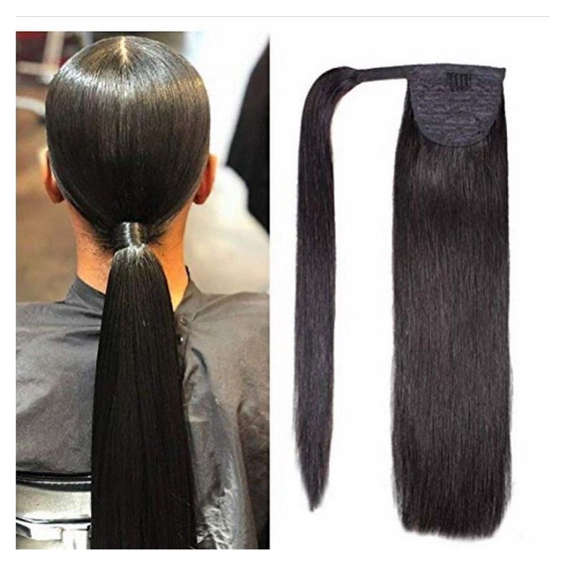 COMBS IN HUMAN HAIR PONYTAIL EXTENSIONS WRAP, PONYTAIL HAIRSTYLE--PH001 -  Bea Hairs