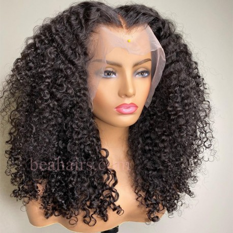 Pre plucked Brazilian virgin Roman Curly 360 frontal lace full wig-[HY363]