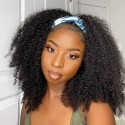 100% human hair Cheap but high quality messy curl headband wig--HB002