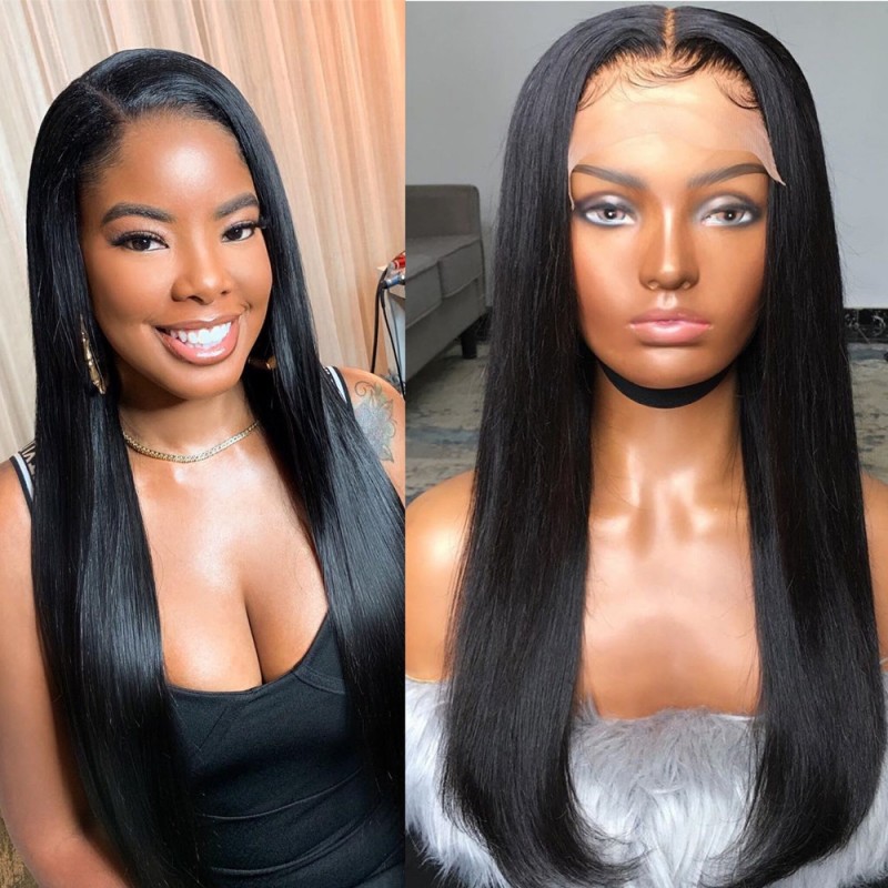 Stock silk straight 5*5 HD skin melt lace closure wigHD004