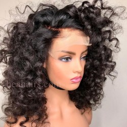 Stock Spanish Curl 5*5 HD skin melt lace closure wig--HD112