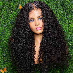 Stock water wave 5*5 HD skin melt lace closure wig--HD006