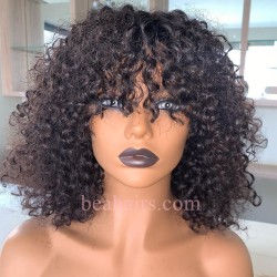 Ready to wear Bang curly 360 frontal wig - BC253