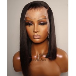 Side parting asymmetrical bob 13*6 lace frontal wig--BW234