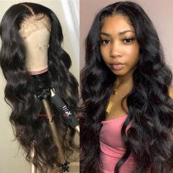Stock loose body wave 5*5 HD skin melt lace closure wig--HD003