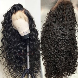 Pre plucked Brazilian virgin human hair Beyonce wave 360 frontal lace full wig-[HT988]