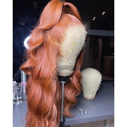 Stock--Ginger blonde loose wave 13*6 HD Lace Fronttal Wig--BH243