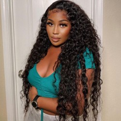 Brazilian virgin Wet Wave full lace bleached knots wig