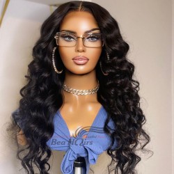 Pre plucked beach wave Skin Melt HD Lace Ready to Wear 13*6 Lace Front Wig--BH248