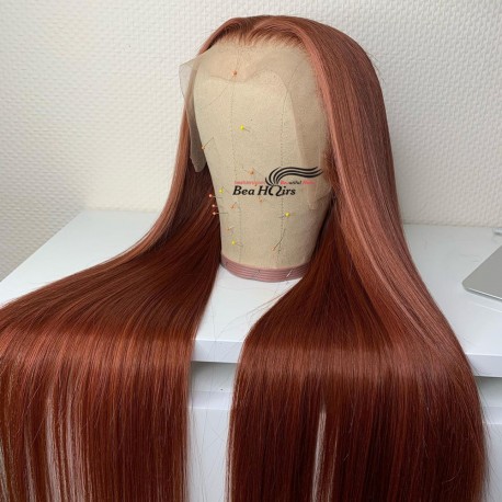 Chestnut silky straight Skin Melt HD Lace Ready to Wear 13*6 Lace Wig--BH266