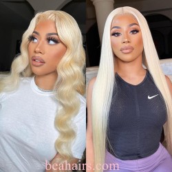 Blonde 613 Lace Front Wig 13x6 brazilian Virgin sil straight Lace Front Wig--CW347