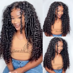 300% density Burmese curly 13*6 lace frontal wig--LF228