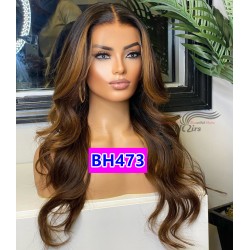 Ombre blonde loose wave Skin Melt HD Lace Ready to Wear 13*6 Lace Wig--BH473