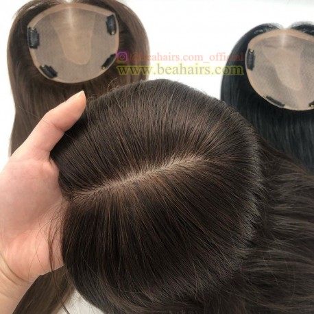 Stock SILK TOP PU around hair Topper