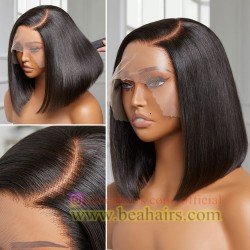 Side parting asymmetrical bob 13*6 lace frontal wig--BW234