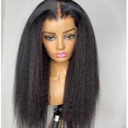 Ready to Wear kinky straight skin melt 13*4 HD Lace Frontal Wig--BD119