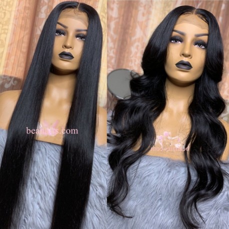 【On Sale】Brazilian virgin human hair full lace cap wig with bleached knots--BW0069