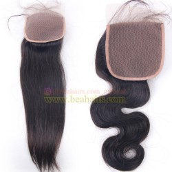 Brazilian virgin natural color silk based topper closure--SS789