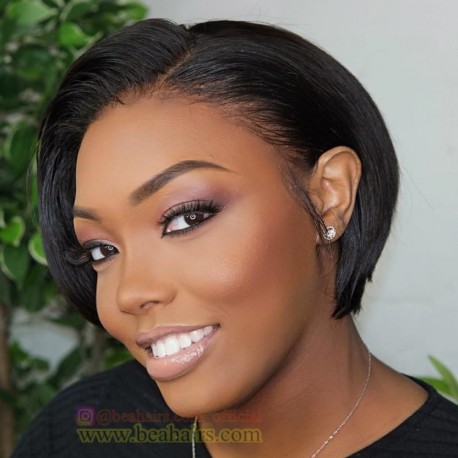 6 inch lace parting short style wig for summer