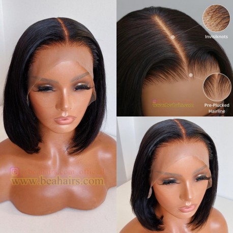 Pre-made pre-plucked fake scalp daily bob--[FB001]