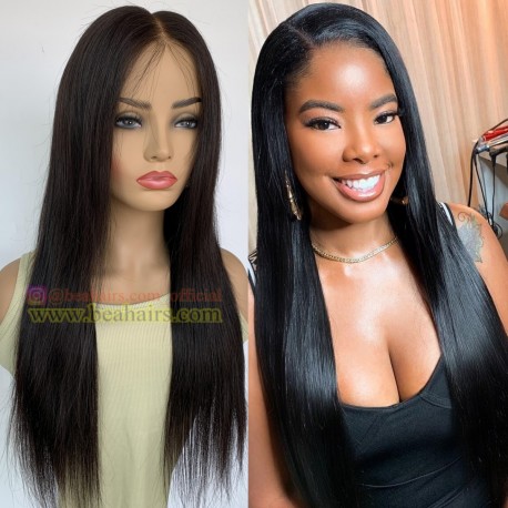 Pre cut lace Ready Wear & Go Glueless silk straight 13*6 HD lace wig--WW25