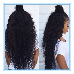 Malaysian virgin African Curl glueless full lace silk top wig-[AC001]