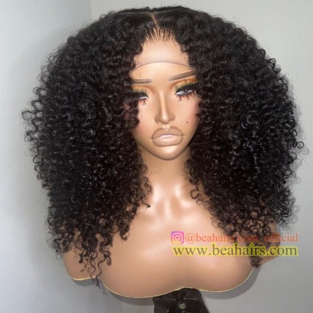 Brazilian virgin Big wave middle part full lace wig