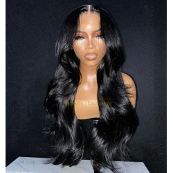 Deep wave human hair full lace wig-bh005