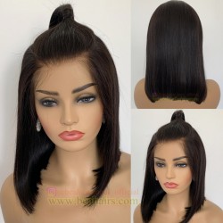 Ready to wear glueless 13*6 HD lace frontal half up half down bob wig--WW33