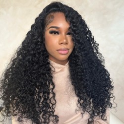 Pre cut lace Ready to Wear Glueless Romance curly 13*6 HD lace frontal wig--WW44