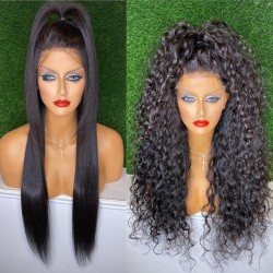 10A top quality silk straight HD lace wig--BH234