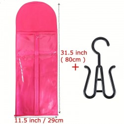 1 set Storage Bag With Hanger For Wigs and Hair Extensions