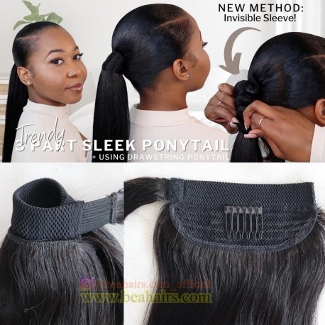 New drawstring sleek sleeve ponytail extension--PH003