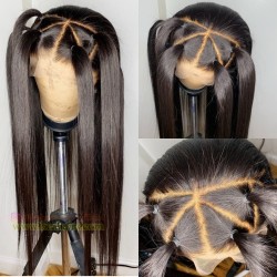 Stock indian remy natural straight full lace wig-[NS001]