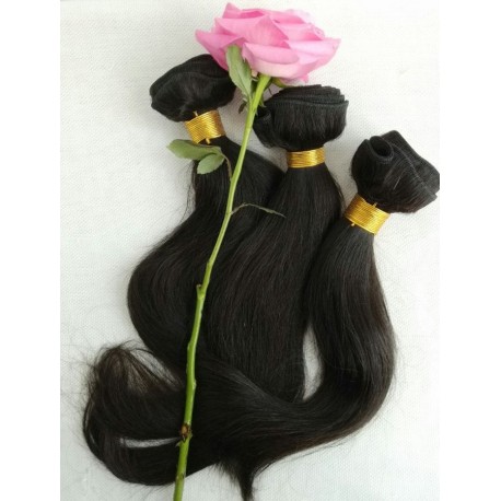 3 bundles 100% Malaysian virgin silk straight-unprocessed