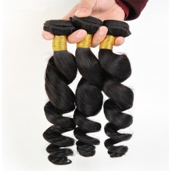 Brazilian virgin loose wave natural color weaves 3 bundles deals