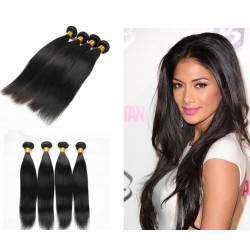 7A 100% brazilian virgin 4 bundles silk straight wefts-unprocessed