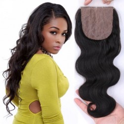 On sale---Indian remy body wave silk base top closure